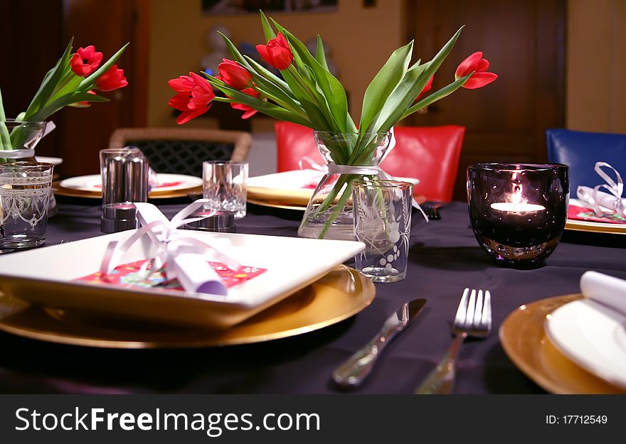 Celebration with flowers and simple home decoration. Celebration with flowers and simple home decoration