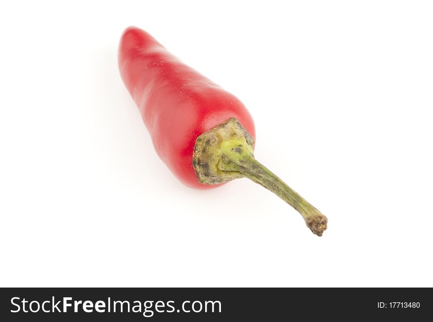 Chilli fruit isolated on a white background.