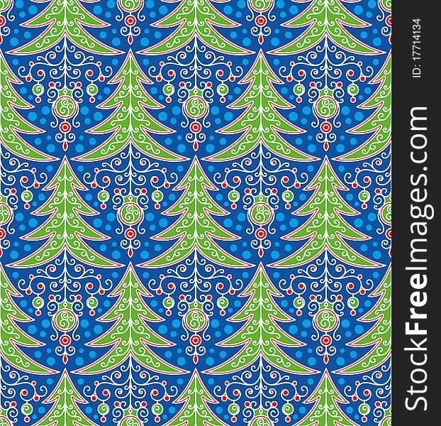 Vector seamless pattern with christmas elements. Vector seamless pattern with christmas elements