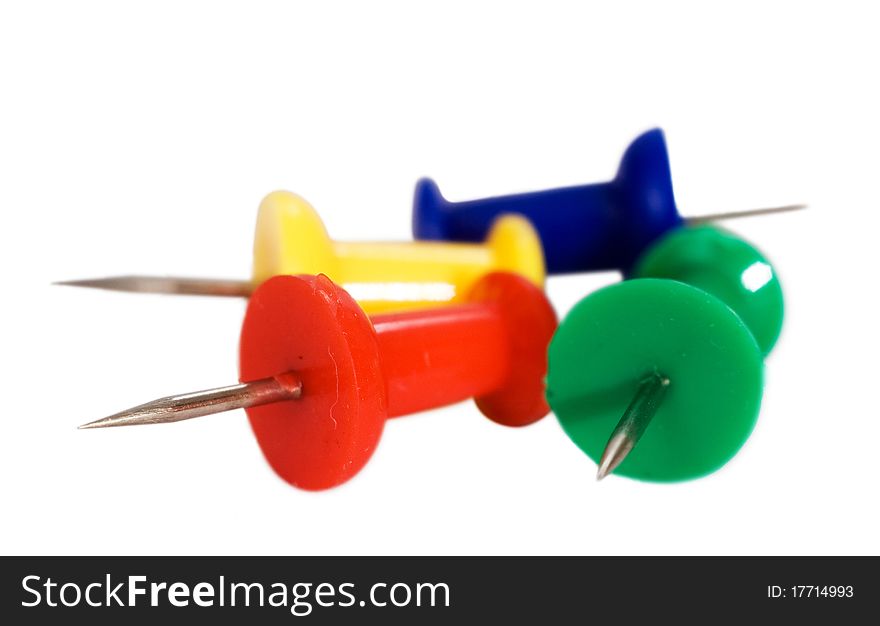 Clerical pin sharp color. studio photo on white background. Clerical pin sharp color. studio photo on white background.