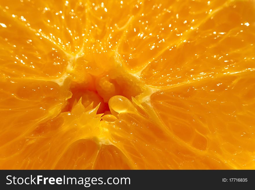 Macro from an orange slice texture. Macro from an orange slice texture