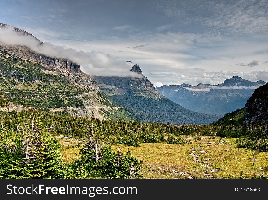 Looking N/E Going to the Sun Rd at Logans Pass, Glacier National Park