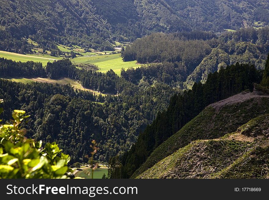 A beautiful landscape from the island of Azores in Portugal. A beautiful landscape from the island of Azores in Portugal