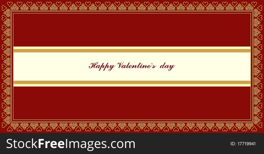 Design of valentine greeting card. Design of valentine greeting card
