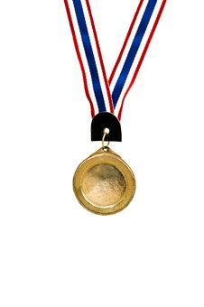 Blank Gold Medal On White Royalty Free Stock Image