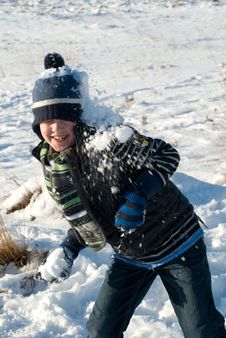 Little Boy Having Fun In Snow Royalty Free Stock Photo Little Boy Having Fun In Snow Royalty Free Stock Photo