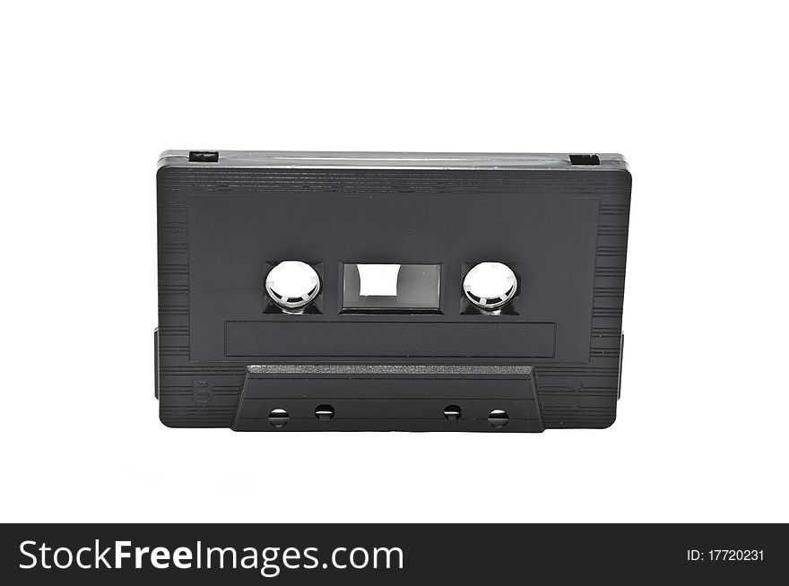 Cassette tape as white isolate background