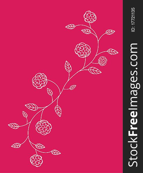 Floral seamless pattern in outline style. Floral seamless pattern in outline style