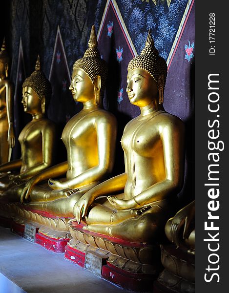 Golden Buddha Image in Thailand