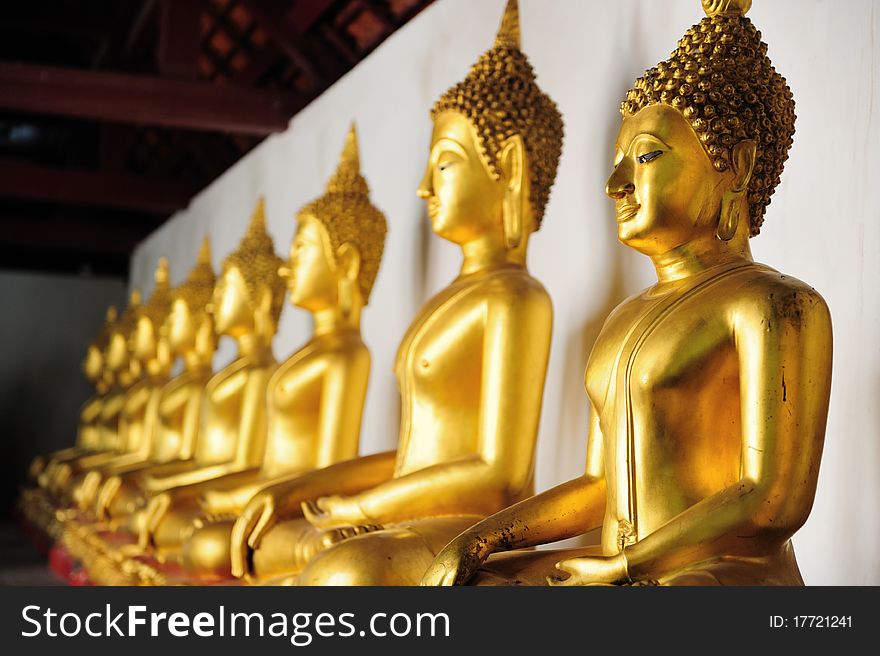 Golden Buddha Image in Thailand