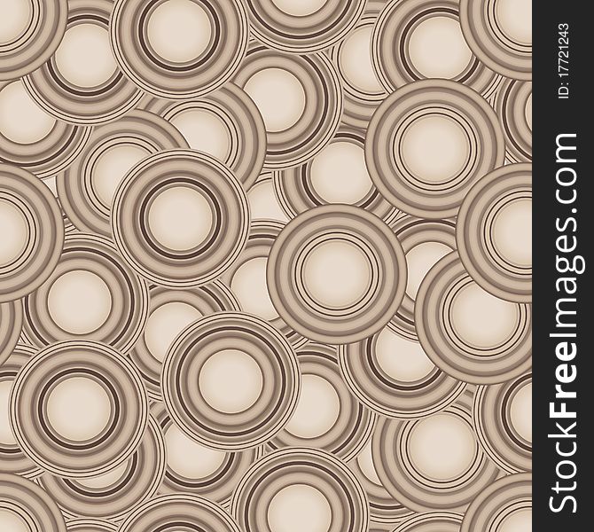 Seamless brown texture with circles. Seamless brown texture with circles