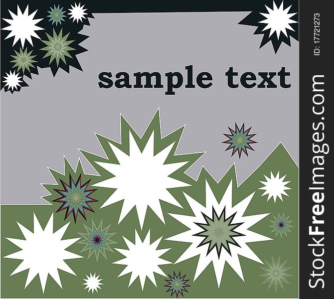 Retro floral background with sample text. Retro floral background with sample text