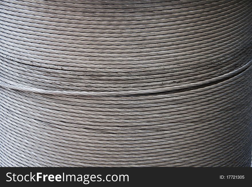 Cable close-up, construction site,steel