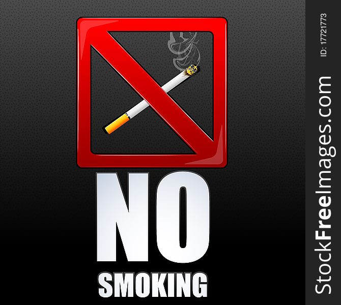 Illustration of no smoking on abstract background