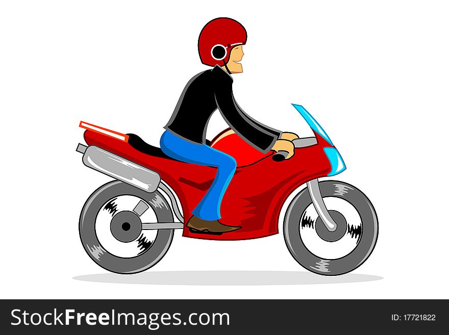 Man driving bike