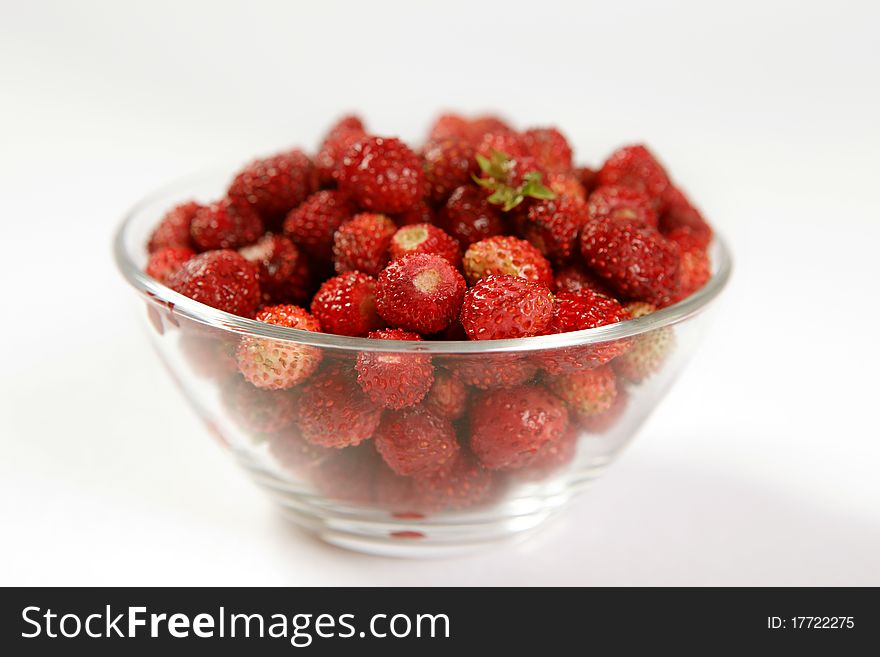 Wild strawberry in a bowl