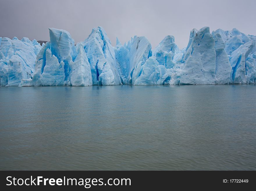 Grey Glacier in Torres del Paine National Park in Patagonia