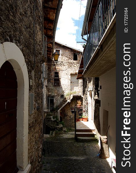 Historic Centre - The small village of Assergi in Abruzzo - Italy. Historic Centre - The small village of Assergi in Abruzzo - Italy