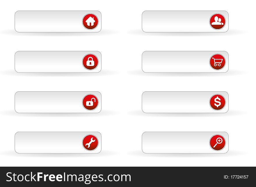 Various modern button collection for web templates