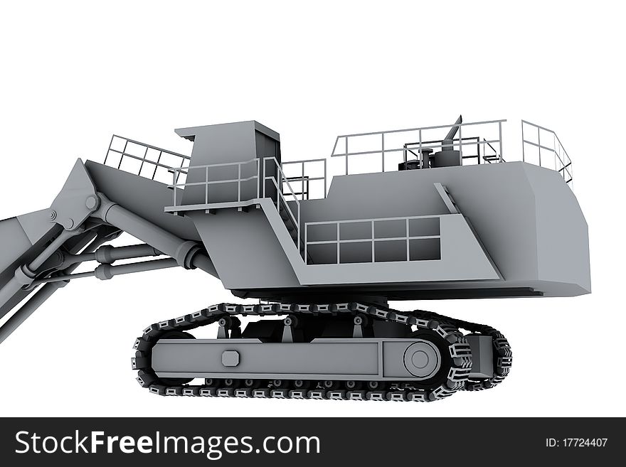 White Model Of The Digger