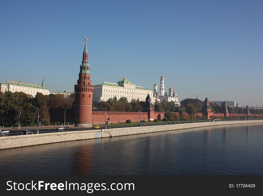 Russia, panorama of the Moscow Kremlin. Russia, panorama of the Moscow Kremlin.