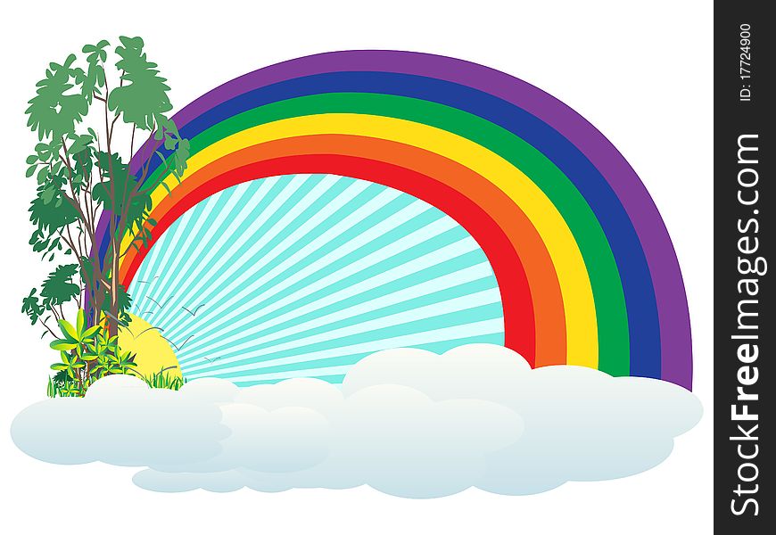 An illustration of the rainbow - peace concept