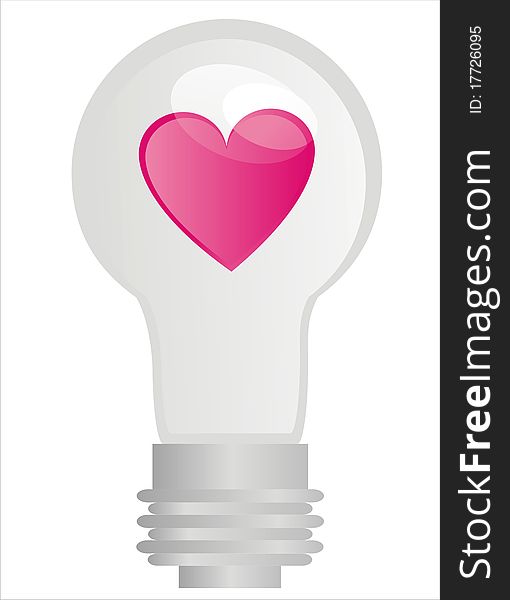 Lamp With Pink Heart