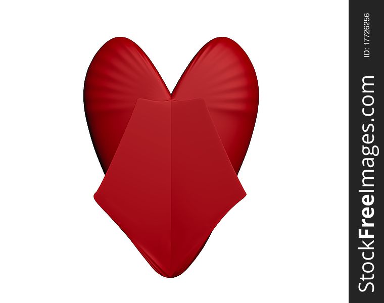 Heart concept on white  background in the high resolution. Heart concept on white  background in the high resolution
