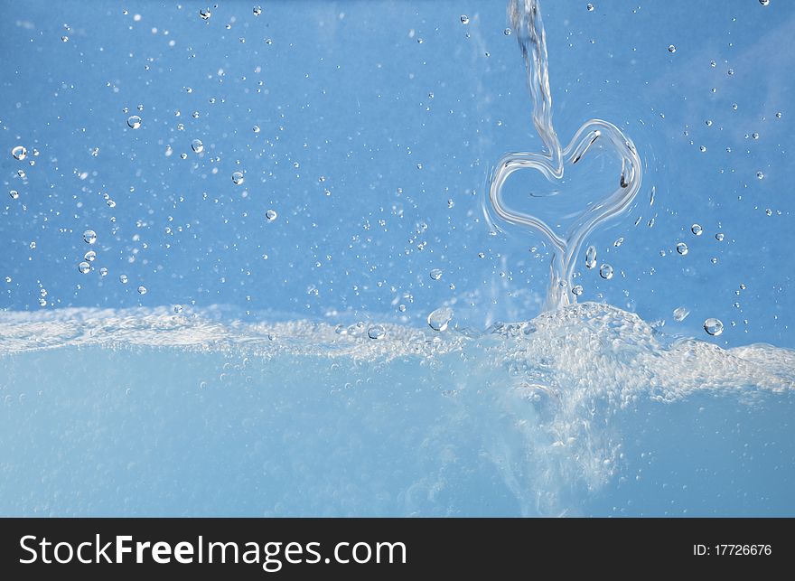 Water drops with blue background. Water drops with blue background