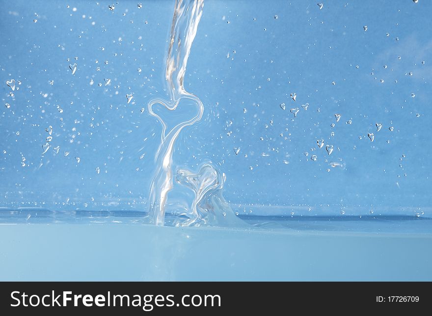 Water drops with blue background. Water drops with blue background