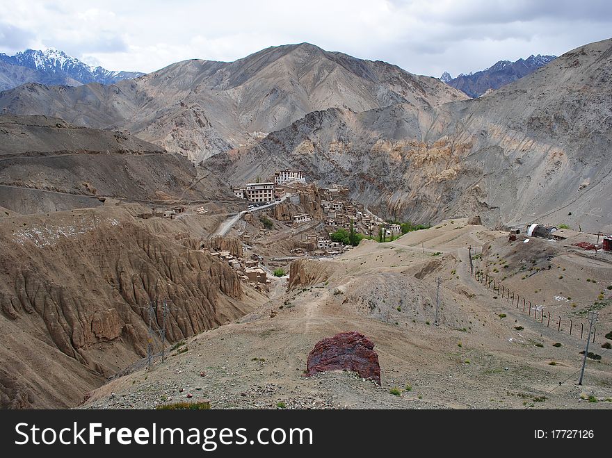 Beautiful ladakh mountain scene