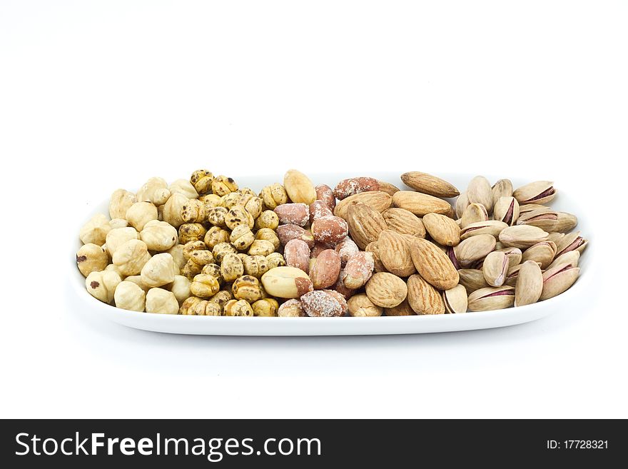 A variety of fresh mixed nuts