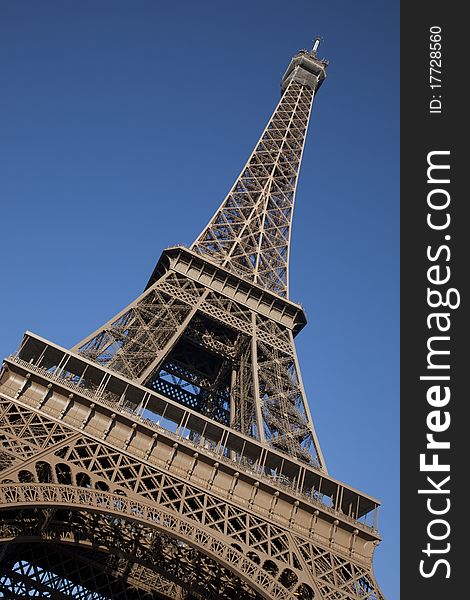 Eiffel Tower on Tilted Angle