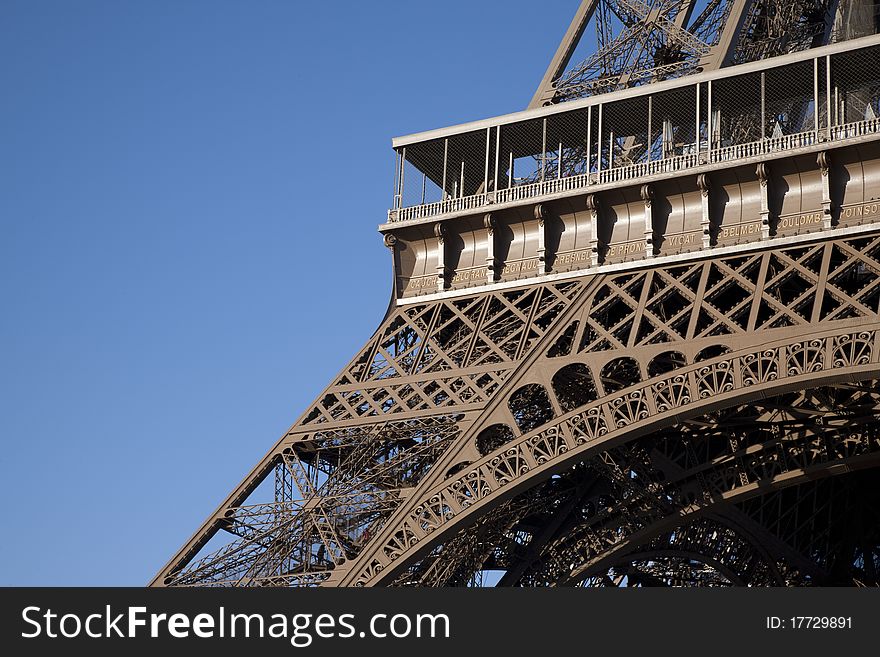 Close up of Eiffel Tower, Paris, France. Close up of Eiffel Tower, Paris, France