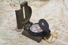 Compass And Map Stock Image Compass And Map Stock Image