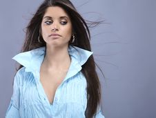 Portrait Of Trendy Young Woman Royalty Free Stock Image