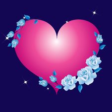 Heart With Roses. Stock Photo Heart With Roses. Stock Photo