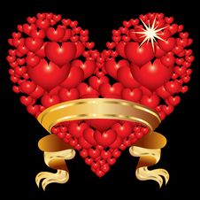 Abstract Heart With A Ribbon Abstract Heart With A Ribbon