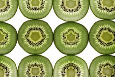 Twelve Segments Of A Kiwi Fruit Royalty Free Stock Images Twelve Segments Of A Kiwi Fruit Royalty Free Stock Images