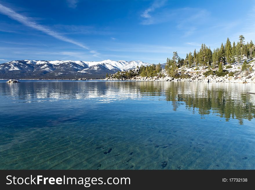 Beautiful water of Lake Tahoe