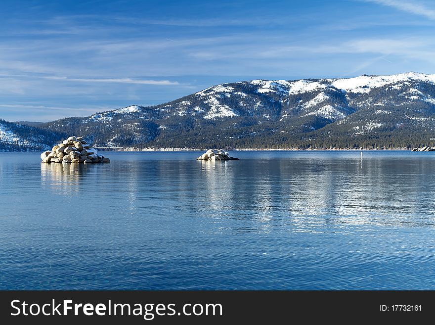 Reflection in water, Lake Tahoe USA