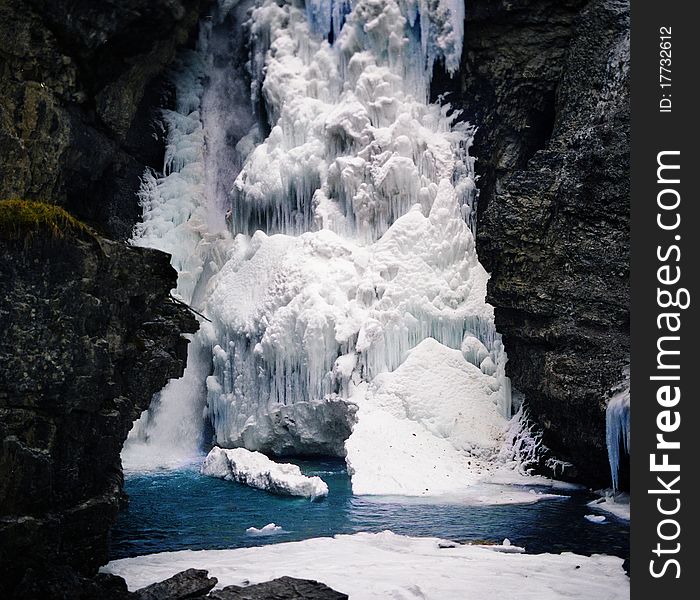 Iced waterfall