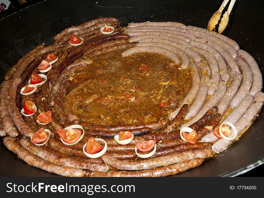 Sausage in a pan