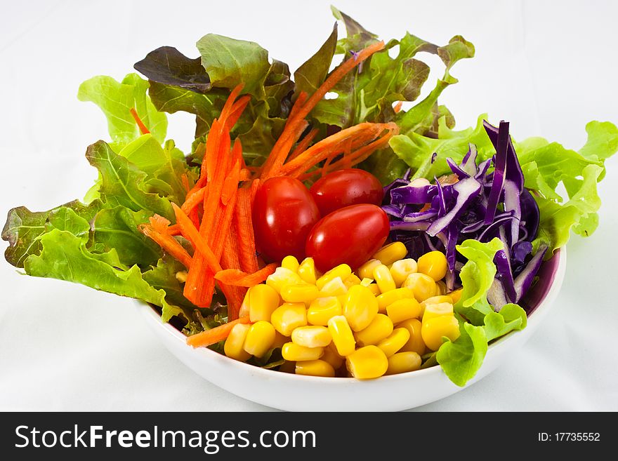Color vegetables in a bowl. Color vegetables in a bowl