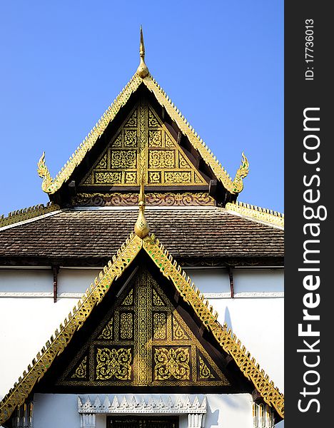 Gable Unique architecture design and art of Lanna Thai. Valuable from the northern Thai craftsmanship.Thailand. Gable Unique architecture design and art of Lanna Thai. Valuable from the northern Thai craftsmanship.Thailand