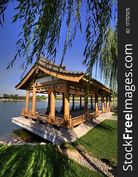 A Pavilion in Qujiang Pool Relic Park