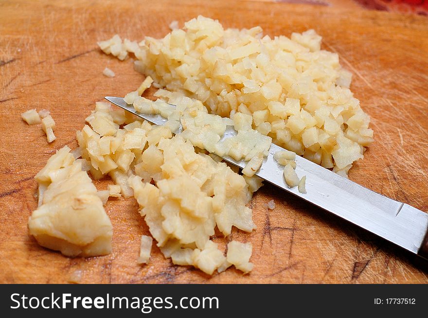 Cutting board with vegetables for cooking. Cutting board with vegetables for cooking