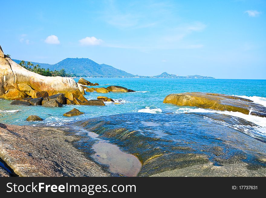 Beautiful Rock and Sea at Southern Thailand