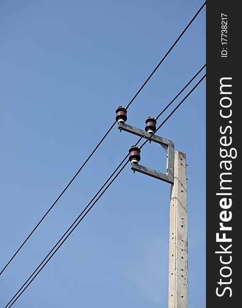 Electricity post is a range of electric line