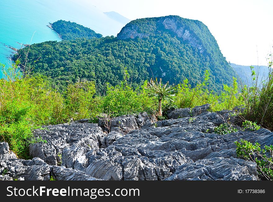 Beautiful Rock and Sea in Southern Thailand